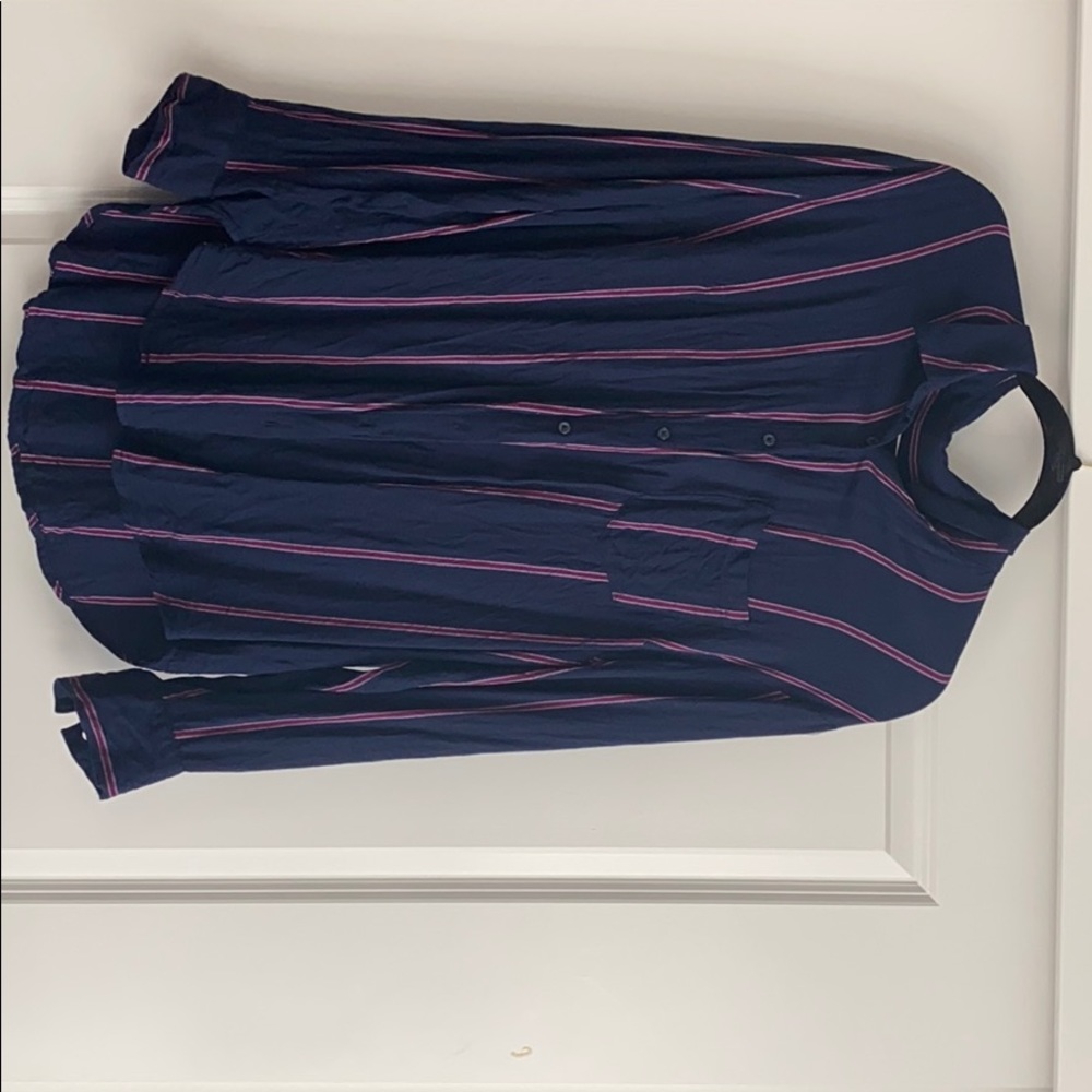 Stripped Navy Long Sleeve Blouse